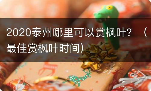 2020泰州哪里可以赏枫叶？（最佳赏枫叶时间）