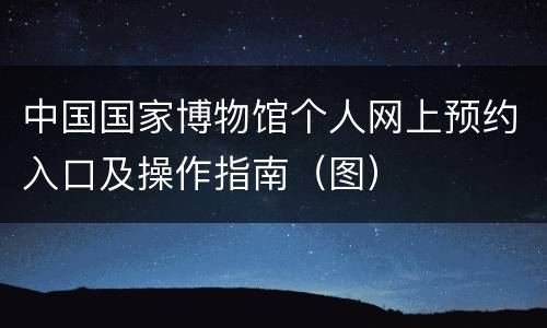 中国国家博物馆个人网上预约入口及操作指南（图）