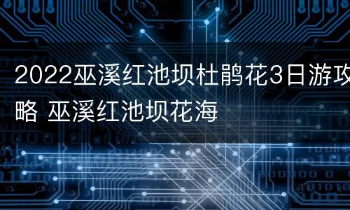 2022巫溪红池坝杜鹃花3日游攻略 巫溪红池坝花海