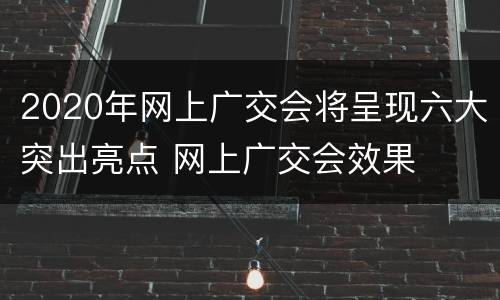2020年网上广交会将呈现六大突出亮点 网上广交会效果