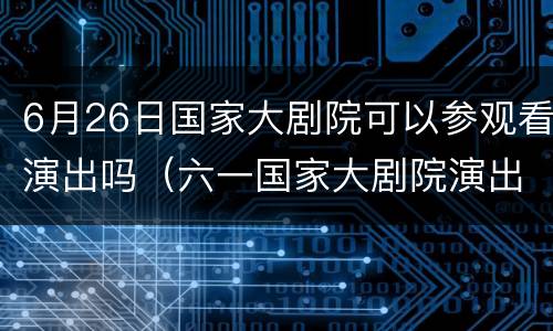 6月26日国家大剧院可以参观看演出吗（六一国家大剧院演出门票）