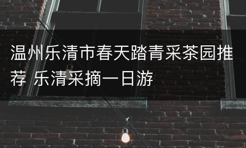 温州乐清市春天踏青采茶园推荐 乐清采摘一日游