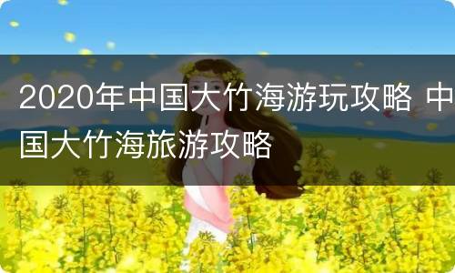 2020年中国大竹海游玩攻略 中国大竹海旅游攻略