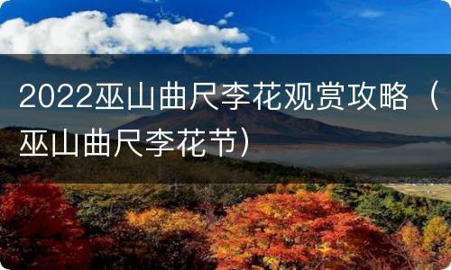 2022巫山曲尺李花观赏攻略（巫山曲尺李花节）