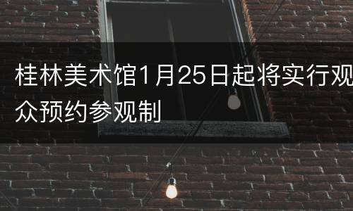 桂林美术馆1月25日起将实行观众预约参观制
