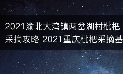 2021渝北大湾镇两岔湖村枇杷采摘攻略 2021重庆枇杷采摘基地