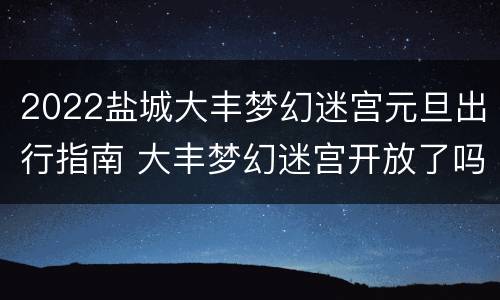2022盐城大丰梦幻迷宫元旦出行指南 大丰梦幻迷宫开放了吗