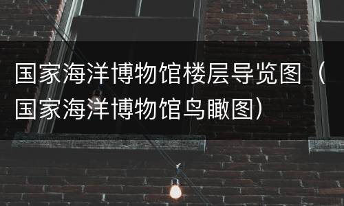 国家海洋博物馆楼层导览图（国家海洋博物馆鸟瞰图）