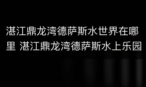 湛江鼎龙湾德萨斯水世界在哪里 湛江鼎龙湾德萨斯水上乐园