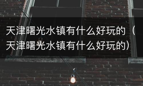 天津曙光水镇有什么好玩的（天津曙光水镇有什么好玩的）