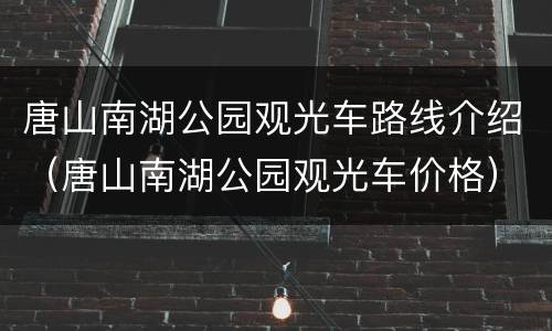 唐山南湖公园观光车路线介绍（唐山南湖公园观光车价格）