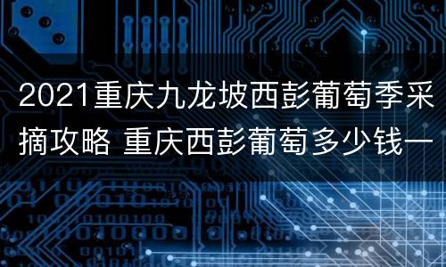 2021重庆九龙坡西彭葡萄季采摘攻略 重庆西彭葡萄多少钱一斤