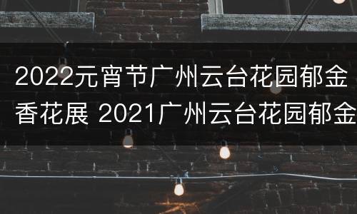 2022元宵节广州云台花园郁金香花展 2021广州云台花园郁金香花展