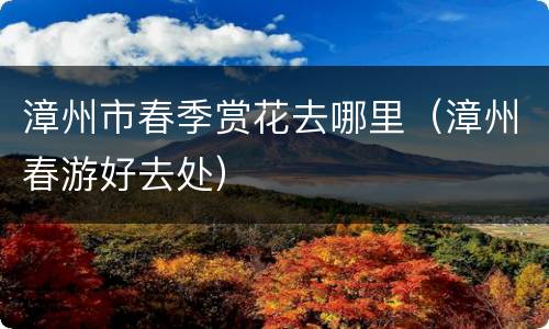 漳州市春季赏花去哪里（漳州春游好去处）