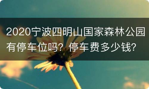 2020宁波四明山国家森林公园有停车位吗？停车费多少钱？