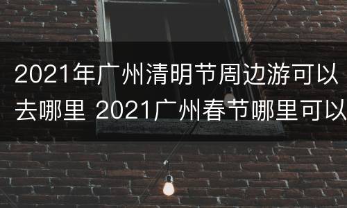 2021年广州清明节周边游可以去哪里 2021广州春节哪里可以游玩