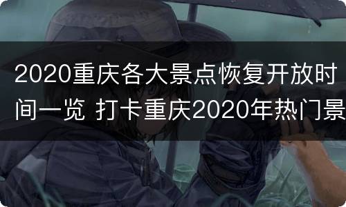 2020重庆各大景点恢复开放时间一览 打卡重庆2020年热门景点