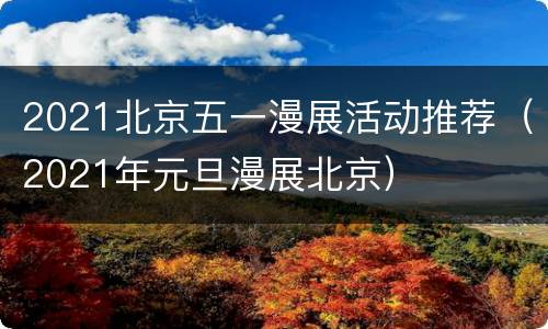 2021北京五一漫展活动推荐（2021年元旦漫展北京）