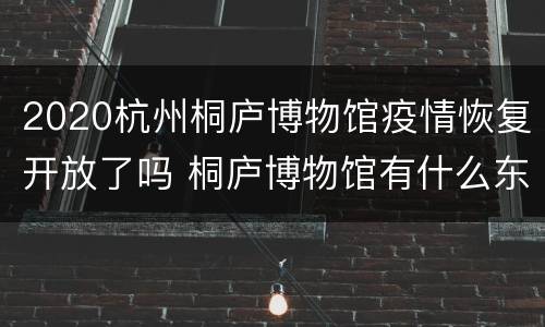 2020杭州桐庐博物馆疫情恢复开放了吗 桐庐博物馆有什么东西