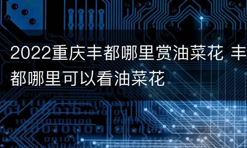 2022重庆丰都哪里赏油菜花 丰都哪里可以看油菜花