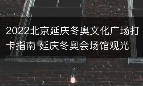2022北京延庆冬奥文化广场打卡指南 延庆冬奥会场馆观光