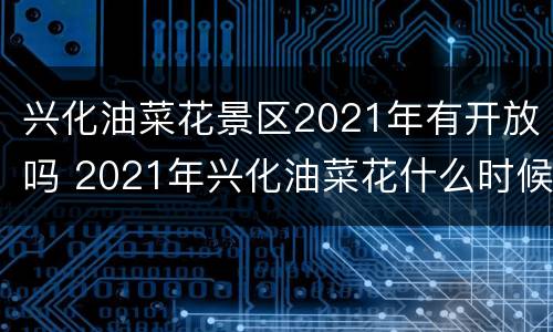 兴化油菜花景区2021年有开放吗 2021年兴化油菜花什么时候开