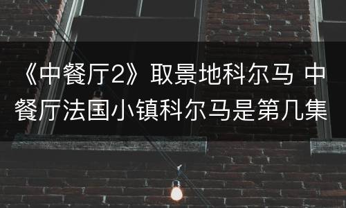 《中餐厅2》取景地科尔马 中餐厅法国小镇科尔马是第几集