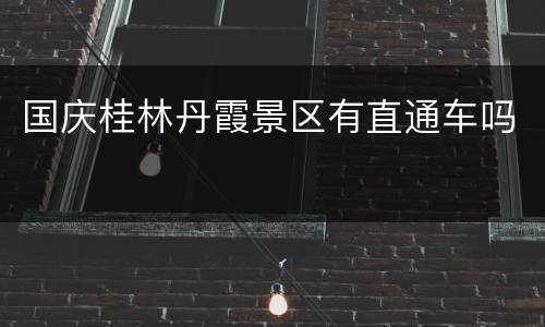 国庆桂林丹霞景区有直通车吗
