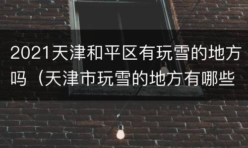 2021天津和平区有玩雪的地方吗（天津市玩雪的地方有哪些）