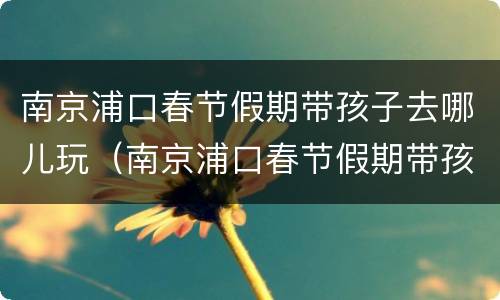 南京浦口春节假期带孩子去哪儿玩（南京浦口春节假期带孩子去哪儿玩好）