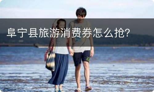 阜宁县旅游消费券怎么抢？