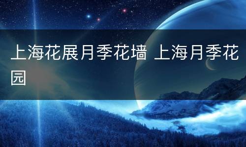 上海花展月季花墙 上海月季花园