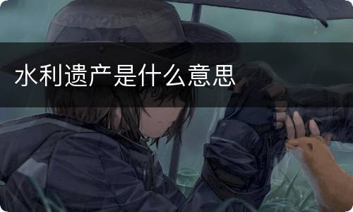水利遗产是什么意思