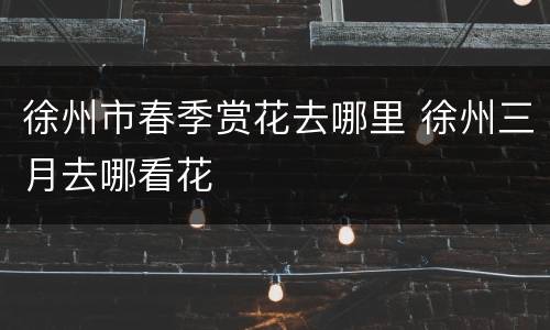 徐州市春季赏花去哪里 徐州三月去哪看花