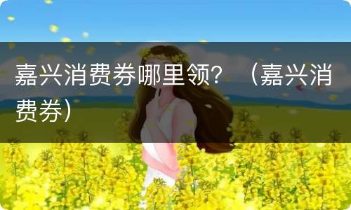 嘉兴消费券哪里领？（嘉兴消费券）