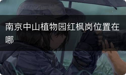 南京中山植物园红枫岗位置在哪