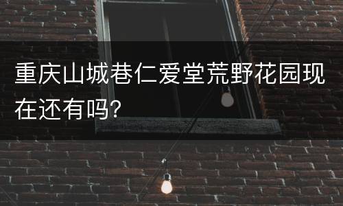 重庆山城巷仁爱堂荒野花园现在还有吗？