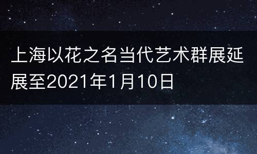 上海以花之名当代艺术群展延展至2021年1月10日