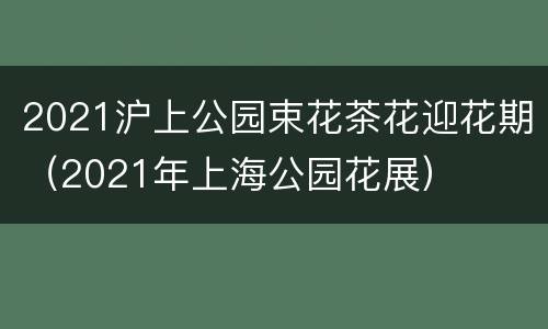 2021沪上公园束花茶花迎花期（2021年上海公园花展）