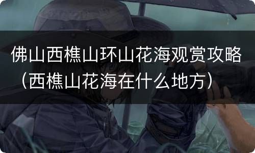 佛山西樵山环山花海观赏攻略（西樵山花海在什么地方）