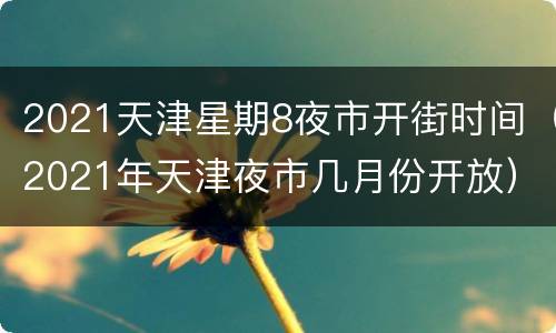 2021天津星期8夜市开街时间（2021年天津夜市几月份开放）