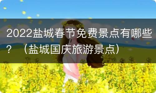 2022盐城春节免费景点有哪些？（盐城国庆旅游景点）