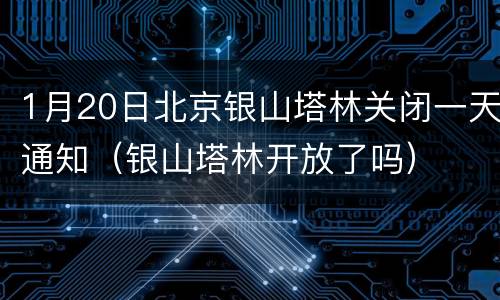 1月20日北京银山塔林关闭一天通知（银山塔林开放了吗）
