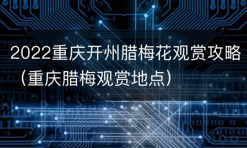 2022重庆开州腊梅花观赏攻略（重庆腊梅观赏地点）