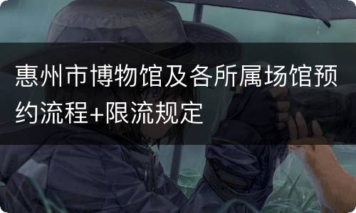 惠州市博物馆及各所属场馆预约流程+限流规定