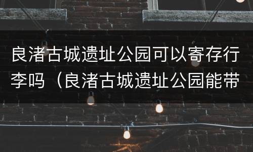 良渚古城遗址公园可以寄存行李吗（良渚古城遗址公园能带宠物进去吗）