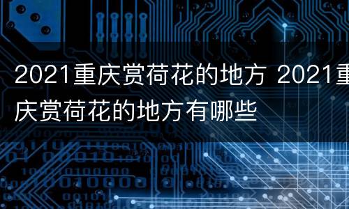 2021重庆赏荷花的地方 2021重庆赏荷花的地方有哪些