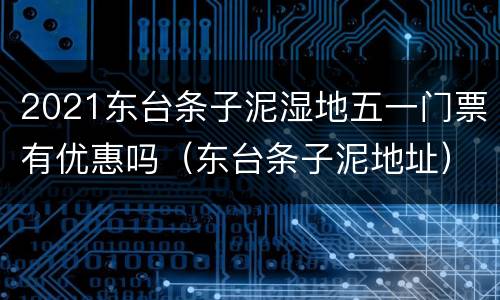 2021东台条子泥湿地五一门票有优惠吗（东台条子泥地址）