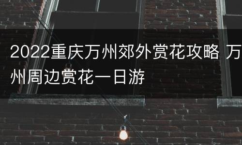 2022重庆万州郊外赏花攻略 万州周边赏花一日游