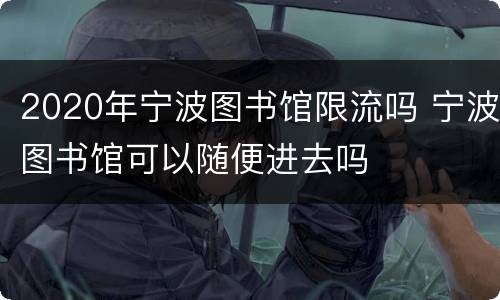 2020年宁波图书馆限流吗 宁波图书馆可以随便进去吗